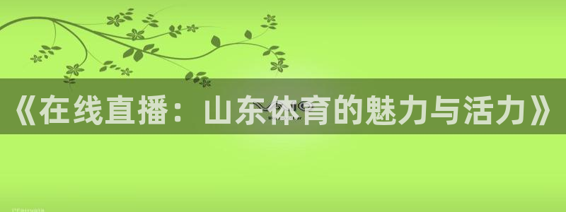 小九直播足球app：《在线直播：山东体育的魅力与活力》